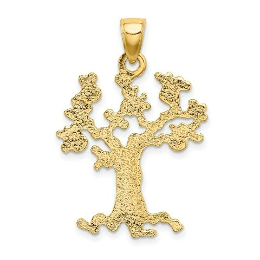 14K Yellow Gold 2-D & Cut-Out MONEY TREE Charm Pendant