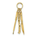 Load image into Gallery viewer, 14K Yellow Gold 3-D Moveable Garden Hand Tool Collection Charm Pendant
