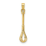 Load image into Gallery viewer, 14K Yellow Gold 3-D &amp; Polished Whisk Charm Pendant

