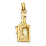 Load image into Gallery viewer, 14K Yellow Gold Cheese Board With Knife Charm Pendant
