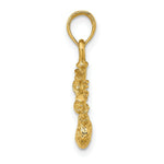 Load image into Gallery viewer, 14K Yellow Gold 2-D BAGPIPES Charm Pendant
