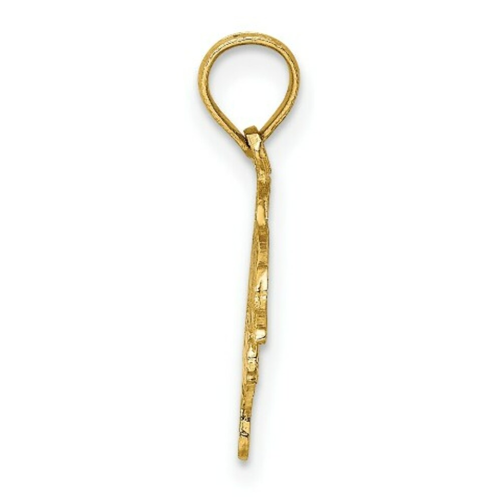 14K Yellow Gold MOTHER & CALF Dolphin LEFT Charm Pendant