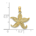 Load image into Gallery viewer, 14K Yellow Gold FLAT Starfish Charm Pendant
