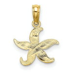 Load image into Gallery viewer, 14K Yellow Gold FLAT Starfish Charm Pendant
