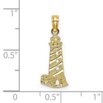 Load image into Gallery viewer, 14K Yellow Gold LIGHTHOUSE Charm Pendant
