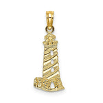 Load image into Gallery viewer, 14K Yellow Gold LIGHTHOUSE Charm Pendant
