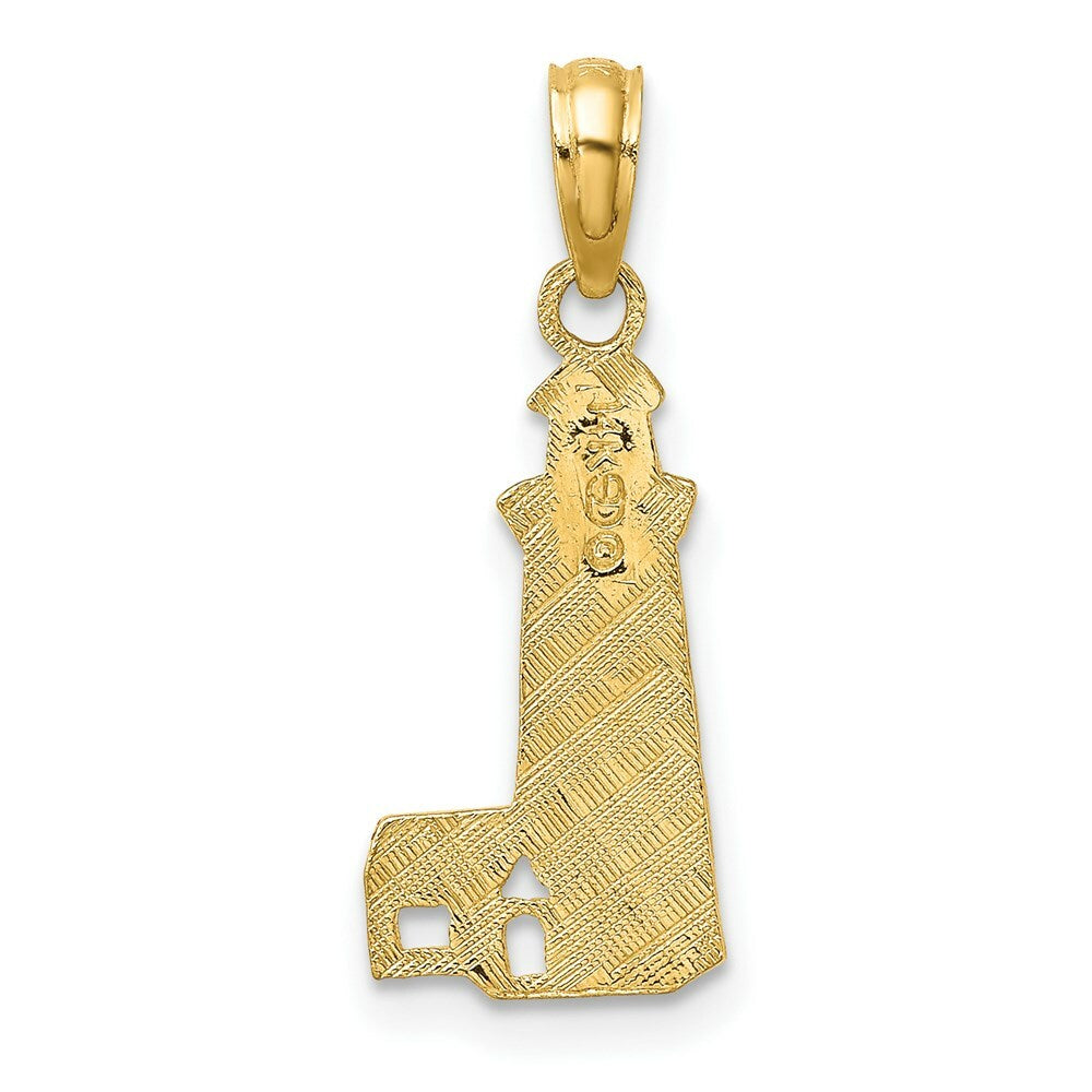 14K Yellow Gold LIGHTHOUSE Charm Pendant