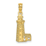 Load image into Gallery viewer, 14K Yellow Gold LIGHTHOUSE Charm Pendant
