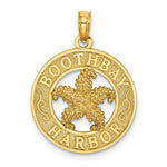 Load image into Gallery viewer, 14K Yellow Gold BOOTHBAY HARBOR Round Frame With Starfish Charm Pendant
