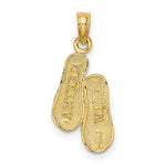 Load image into Gallery viewer, 14K Yellow Gold ANTIGUA, W.I. Double Flip-Flop Charm Pendant
