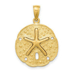 Load image into Gallery viewer, 14K Yellow Gold Sand Dollar With Starfish Charm Pendant
