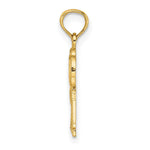Load image into Gallery viewer, 14K Yellow Gold Textured Double Palm Tree Charm Pendant
