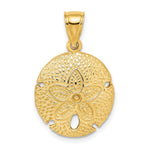 Load image into Gallery viewer, 14K Yellow Gold 2-D SAND DOLLAR Charm Pendant

