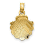 Load image into Gallery viewer, 14K Yellow Gold 2-D SCALLOP SHELL Charm Pendant
