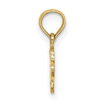 Load image into Gallery viewer, 14K Yellow Gold Flat &amp; Engraved PLAYFUL FISH Charm Pendant
