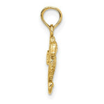 Load image into Gallery viewer, 14K Yellow Gold 2-D Mini SeaHorse Charm Pendant
