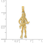 Load image into Gallery viewer, 14K Yellow Gold 3-D Scuba DIVER Charm Pendant
