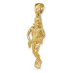 Load image into Gallery viewer, 14K Yellow Gold 3-D Scuba DIVER Charm Pendant
