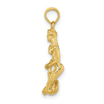Load image into Gallery viewer, 14K Yellow Gold 3-D MERMAID Charm Pendant
