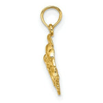Load image into Gallery viewer, 14K Yellow Gold Polished 2-D Mini Double Dolphins Charm Pendant
