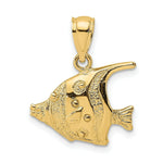Load image into Gallery viewer, 14K Yellow Gold 2-D Polished Fish Charm Pendant
