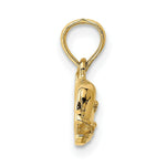 Load image into Gallery viewer, 14K Yellow Gold 2-D Textured Whale Charm Pendant
