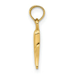 Load image into Gallery viewer, 14K Yellow Gold Polished Small Whale Tail Charm Pendant
