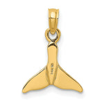 Load image into Gallery viewer, 14K Yellow Gold Polished Small Whale Tail Charm Pendant
