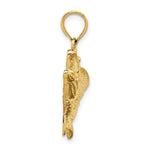 Load image into Gallery viewer, 14K Yellow Gold Open Mouth Bass Fish Charm Pendant

