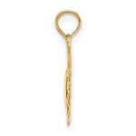 Load image into Gallery viewer, 14K Yellow Gold 2-D Textured Crab Charm Pendant
