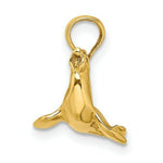 Load image into Gallery viewer, 14K Yellow Gold 3-D Polished SEAL Charm Pendant
