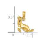 Load image into Gallery viewer, 14K Yellow Gold 3-D Polished SEAL Charm Pendant
