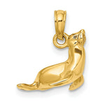 Load image into Gallery viewer, 14K Yellow Gold 3-D Polished SEAL Charm Pendant
