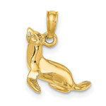 Load image into Gallery viewer, 14K Yellow Gold 3-D Polished SEAL Charm Pendant
