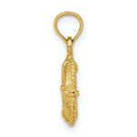 Load image into Gallery viewer, 14K Yellow Gold 3-D Ships Boat Lifesaver Ring With Rope Trim
