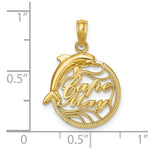 Load image into Gallery viewer, 14K Yellow Gold CAPE MAY Disc With Dolphin Charm Pendant
