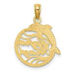 Load image into Gallery viewer, 14K Yellow Gold CAPE MAY Disc With Dolphin Charm Pendant
