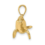 Load image into Gallery viewer, 14K Yellow Gold 3-D High Polished Bowhead Whale Charm Pendant
