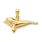 Load image into Gallery viewer, 14K Yellow Gold 3-D High Polished Bowhead Whale Charm Pendant
