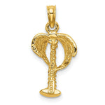 Load image into Gallery viewer, 14K Yellow Gold 2-D Palm Tree With Coconuts Charm Pendant
