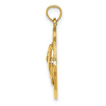 Load image into Gallery viewer, 14K Yellow Gold OCEAN CITY, NJ Round Frame With Dolphin Charm Pendant
