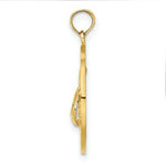 Load image into Gallery viewer, 14K Yellow Gold CAPE MAY On Round Frame With Flip-Flop Charm Pendant
