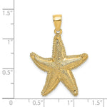 Load image into Gallery viewer, 14K Yellow Gold 2-D Texutred Starfish Charm Pendant
