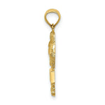 Load image into Gallery viewer, 14K Yellow Gold 2-D MYRTLE BEACH ON Palm Tree Charm Pendant
