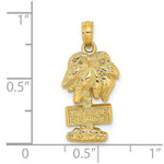 Load image into Gallery viewer, 14K Yellow Gold 2-D MYRTLE BEACH ON Palm Tree Charm Pendant
