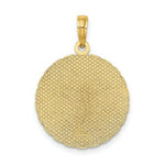 Load image into Gallery viewer, 14K Yellow Gold JAMAICA &amp; PALM TREE On Disk Charm Pendant
