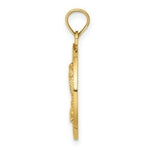 Load image into Gallery viewer, 14K Yellow Gold FLORIDA On Round Frame With Palm Tree Charm Pendant
