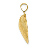Load image into Gallery viewer, 14K Yellow Gold Textured 2-D Large Clam Shell Charm Pendant
