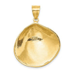Load image into Gallery viewer, 14K Yellow Gold Textured 2-D Large Clam Shell Charm Pendant
