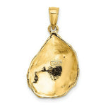 Load image into Gallery viewer, 14K Yellow Gold 2-D Textured &amp; Polished OYSTER SHELL Charm Pendant
